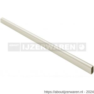 Hermeta 1017 garderobebuis recht ovaal Gardelux 1 30x14 mm L 150 cm mat zwart EAN sticker - W20102007 - afbeelding 1