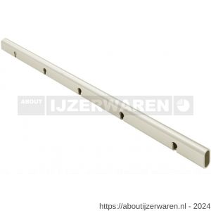 Hermeta 1011 garderobebuis recht ovaal uitstansingen Gardelux 1 30x14 mm nieuw zilver per meter - W20102105 - afbeelding 1