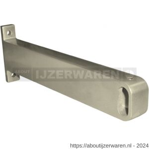 Hermeta 1100 garderobebuis steun eind links Gardelux 1 type 8 nieuw zilver EAN sticker - W20102181 - afbeelding 1