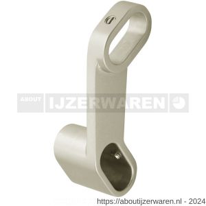 Hermeta 1150 garderobebuis beugel links Gardelux 1 type 10 en 13 nieuw zilver EAN sticker - W20102127 - afbeelding 1