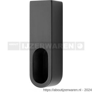 Hermeta 1194 garderobebuis plafondbevestiging steun eind Gardelux 1 type 1 mat zwart EAN sticker - W20102213 - afbeelding 1