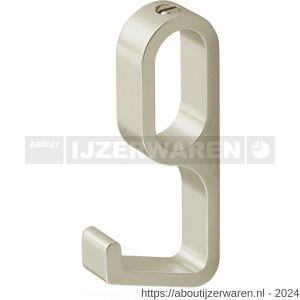 Hermeta 1201 garderobebuis jashaak enkel Gardelux 1 nieuw zilver EAN sticker - W20102008 - afbeelding 1