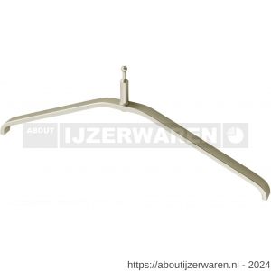 Hermeta 1260 garderobe kledinghanger kogel Gardelux 1 voor garderobebuis 1011 nieuw zilver EAN sticker - W20102231 - afbeelding 1