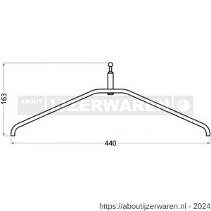 Hermeta 1260 garderobe kledinghanger kogel Gardelux 1 voor garderobebuis 1011 naturel - W20101893 - afbeelding 2