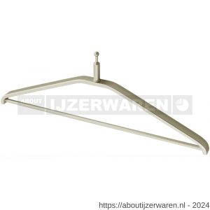 Hermeta 1261 garderobe kledinghanger kogel Gardelux 1 voor garderobebuis 1011 nieuw zilver - W20102232 - afbeelding 1