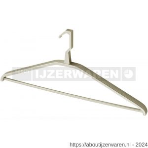 Hermeta 1263 garderobe kledinghanger Gardelux 1 zelfrichtend nieuw zilver - W20102236 - afbeelding 1