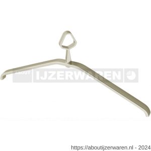 Hermeta 1266 garderobe kledinghanger Gardelux 1 niet uitneembaar nieuw nieuw zilver - W20102240 - afbeelding 1