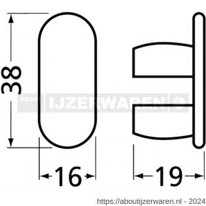 Hermeta 1291 garderobebuis eindstop Gardelux 1 buis 1010 zwart - W20101651 - afbeelding 2