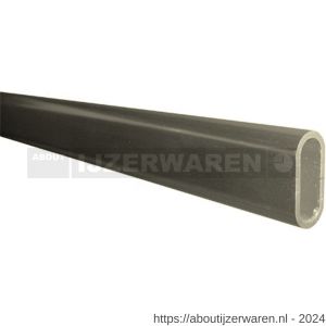 Hermeta 1900 garderobebuis recht ovaal 30x14 mm L 500 cm nieuw zilver mat - W20102107 - afbeelding 1