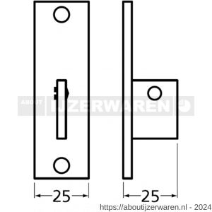 Hermeta 2070 garderobebuis steun in de dag Gardelux 2 zwart - W20101834 - afbeelding 2