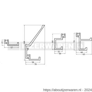 Hermeta 2081 garderobebuis jashaak enkel Gardelux 2 mat naturel - W20100417 - afbeelding 2