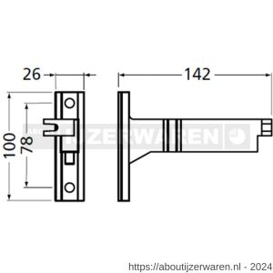 Hermeta 2091 garderobebuis steun Gardelux 2 zwart - W20101828 - afbeelding 2