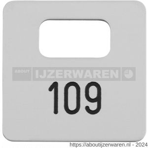 Hermeta 2100 garderobe nummerplaatje Gardelux 2 voor bezoeker zilver - W20101385 - afbeelding 1