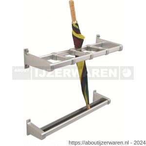 Hermeta 2280 paraplustandaard Gardelux 1 wandmontage 60 cm nieuw zilver - W20102222 - afbeelding 1