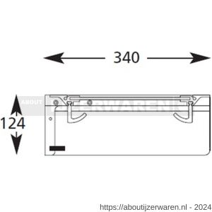 Hermeta 2440 wand garderobe Gardelux Dock type 4 naturel mat-zwart - W20100651 - afbeelding 2