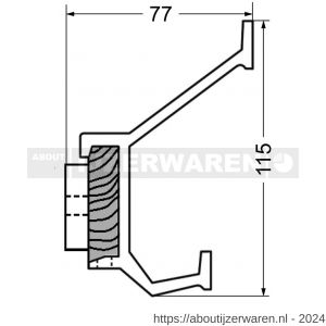 Hermeta 2680 wand garderobe kapstok serie A 3-haaks hout winkelverpakking - W20100617 - afbeelding 2