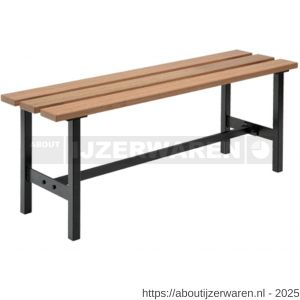 Hermeta 3020 zitbank Gardelux type 3 115 cm houten zitting zwart - W20101337 - afbeelding 1