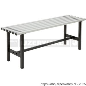 Hermeta 3022 zitbank Gardelux type 3 115 cm aluminium zitting zwart - W20101325 - afbeelding 1