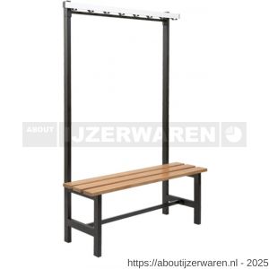 Hermeta 3025 zitbank Gardelux type 5 115 cm houten zitting zwart - W20101339 - afbeelding 1