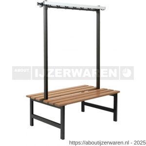 Hermeta 3030 zitbank Gardelux type 6 115 cm houten zitting zwart - W20101341 - afbeelding 1