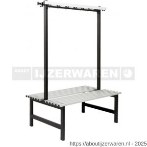 Hermeta 3032 zitbank Gardelux type 6 115 cm aluminium zitting zwart - W20101329 - afbeelding 1