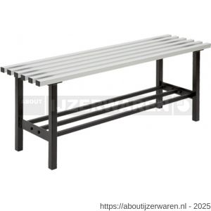 Hermeta 3082 zitbank Gardelux type 3 115 cm aluminium zitting met schoenenrek zwart - W20101331 - afbeelding 1