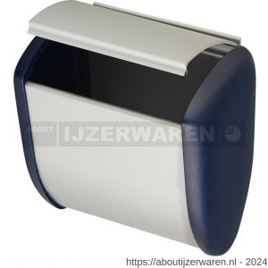 Hermeta 3275 wand afvalbak 2,5 L RAL 5011 EAN sticker - W20100212 - afbeelding 1