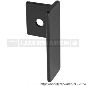 Hermeta 3435 eindstop voor wandleuning profiel 3430 mat zwart - W20102304 - afbeelding 1