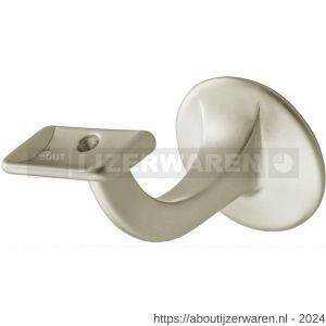 Hermeta 3508 leuninghouder 75 mm vlakzadel M8 nieuw zilver EAN sticker - W20100865 - afbeelding 1