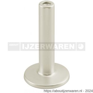 Hermeta 3514 leuninghouder rozet met vaste zuil 106 mm nieuw zilver - W20100940 - afbeelding 1