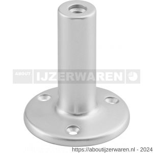 Hermeta 3516 leuninghouder rozet met vaste zuil opschroevend 71 mm naturel EAN sticker - W20100945 - afbeelding 1