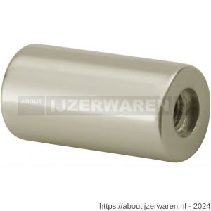 Hermeta 3530 leuninghouder zuil D=20 mm L=39 mm 2x M8 nieuw zilver EAN sticker - W20101002 - afbeelding 1