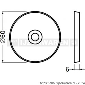 Hermeta 3533 leuninghouder zuil D=20 mm L=100 mm 2x M8 naturel EAN sticker - W20101013 - afbeelding 2