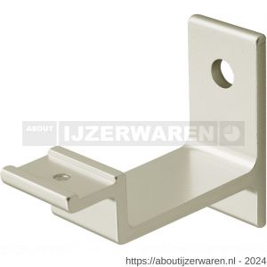 Hermeta 3541 leuninghouder vlakzadel stokschroef nieuw zilver - W20101777 - afbeelding 1