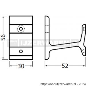 Hermeta 3570 leuning afstandhouder naturel - W20100817 - afbeelding 2