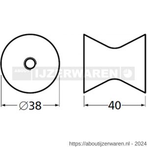 Hermeta 3585 Diabolo leuning afstandhouder naturel EAN sticker - W20101930 - afbeelding 2