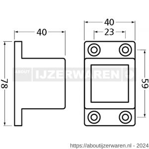 Hermeta 3675 doorvalbeveiliging steun in de dag links en rechts wit - W20101840 - afbeelding 2