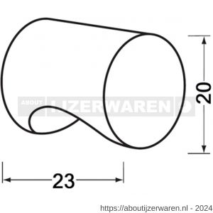 Hermeta 3731 cilinder meubelknop 20x23 mm M4 zwart EAN sticker - W20101390 - afbeelding 2