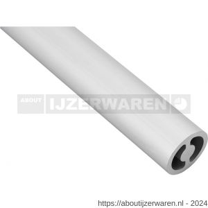 Hermeta 3850 koker doorvalbeveiliging rond-ovaal 28x26x3 mm aluminium 600 cm mat naturel - W20102092 - afbeelding 1