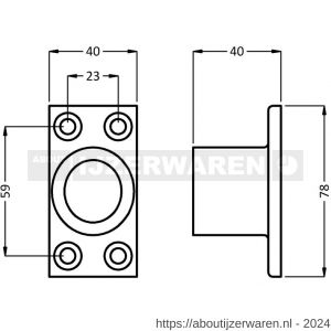 Hermeta 3875 doorvalbeveiliging steun in de dag links en rechts wit - W20100079 - afbeelding 2