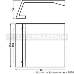 Hermeta 4350 deurduwer zwaar 130x148 mm 2x8,5 mm naturel EAN sticker - W20100172 - afbeelding 2