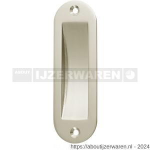 Hermeta 4560 schuifdeurkom 104x40 mm ovaal nieuw zilver EAN sticker - W20100197 - afbeelding 1