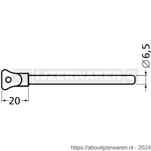 Hermeta 4566 raampen met ketting blank - W20101787 - afbeelding 2