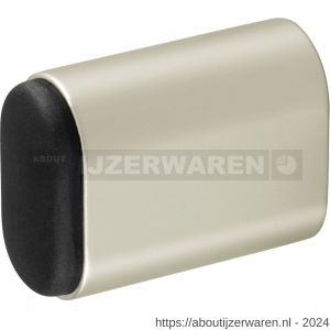 Hermeta 4702 deurbuffer ovaal 50 mm nieuw zilver EAN sticker - W20100095 - afbeelding 1