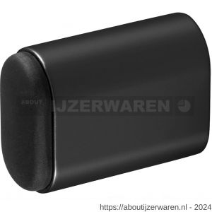 Hermeta 4702 deurbuffer ovaal 50 mm mat zwart - W20101965 - afbeelding 1