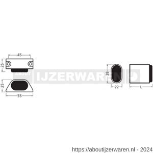 Hermeta 4709 losse buffer ovaal zwart - W20101918 - afbeelding 2