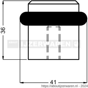 Hermeta 4735 deurbuffer vloer mat zwart - W20101969 - afbeelding 1