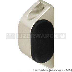 Hermeta 4750 deurbuffer 25 mm opschroevend nieuw zilver EAN sticker - W20100111 - afbeelding 1