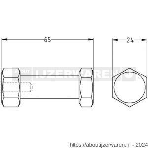 Hermeta X'Tenz X002 haak Ctrl Bolt M handdoekhaak mat zwart - W20102226 - afbeelding 2