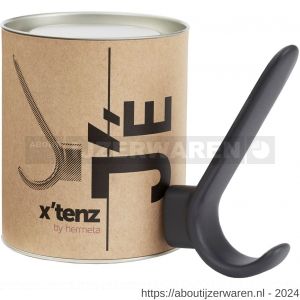 Hermeta X'Tenz X003 garderobe hoed- en jashaak enkel J'e anthrazyt RAL 7021 - W20101758 - afbeelding 1